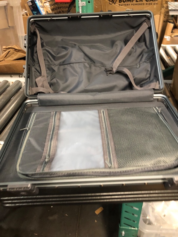 Photo 5 of * see clerk notes * CAARANY 24 Inch Checked Luggage with Front Pocket, Versatile Aluminum Frame