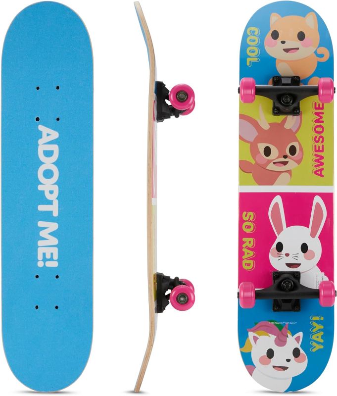 Photo 1 of Adopt Me 31" Skateboard. Great for Kids and Teens Cruiser Skateboard with ABEC 5 Bearings, Durable Deck, Smooth Wheels