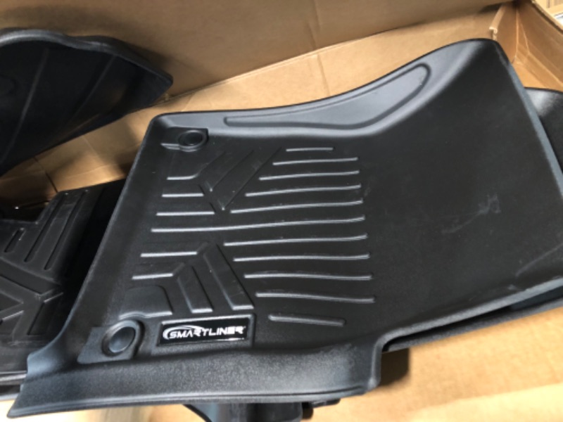 Photo 2 of ***Parts Only***SMARTLINER Custom Fit All Weather Black 2 Row Floor Mat Liner Set and Front Trunk Liner Compatible with 2022-2023 Rivian R1T