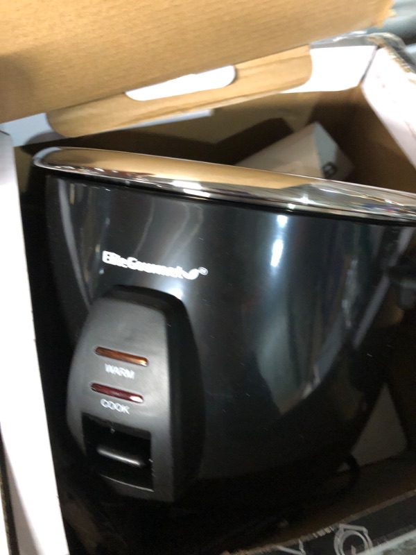 Photo 2 of *SELLING FOR PARTS - MISSING LID* Elite Gourmet ERC2010B# Electric 10 Cup Rice Cooker BLACK 