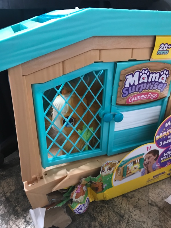 Photo 2 of damaged**  Little Live Pets - Mama Surprise | Soft, Interactive Guinea Pig and her Hutch, and her 3 Babies. 20+ Sounds & Reactions. for Kids Ages 4+, Multicolor, 7.8 x 11.93 x 11.38 inches