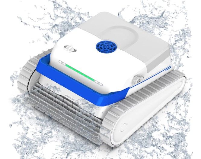 Photo 2 of AIRROBO PC100 Cordless Robotic Pool Cleaner with Wall Climbing and Powerful Active Scrubbing for Inground & Above Ground Flat Pools up to 3100 Sqft
