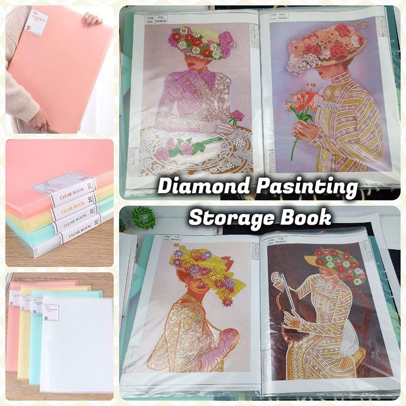 Photo 2 of Diamond Painting Storage Book A3 30 Pages Art Portfolios Folder Presentation 