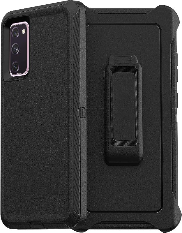 Photo 1 of Defender Case Compatible with Samsung Galaxy S20 FE Case 5G - Blac