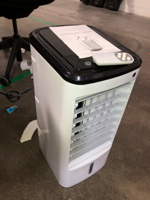 Photo 3 of (VISIBLY USED)  Portable Air Conditioners[ 2023 Newest], 3 IN 1Air Conditioner Portable for Room, 65° Oscillation Swamp Cooler with 3 Wind Speeds, 4 Modes, 6 Ice Packs,12H Timer, Remote, Portable AC for Office Home air conditioners white-2