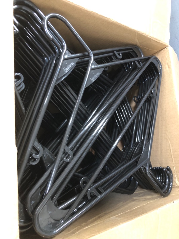 Photo 1 of 100 PK Black Hangers 