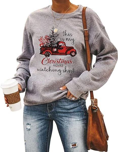 Photo 1 of Barlver Women Christmas Fleece Sweaters Long Sleeve Fuzzy Sweatshirts Holiday Graphic Shirts
