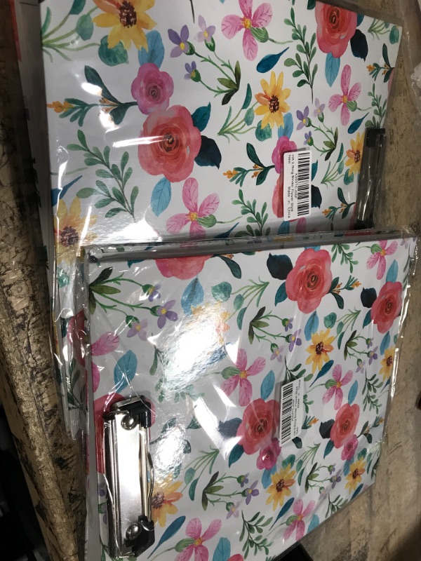 Photo 2 of 3 Ring Binder, 1 Inch Round Ring Binder with Sheet Protectors, Tab Dividers and File Folder Labels, Cute Clipboard Binders with 2 Pockets, Portfolio Binder Organizer for School Office Supplies  2 PACKS