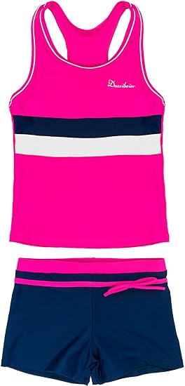 Photo 1 of KABETY Little Girls Summer Two Piece Boyshort Fashion Tankini Swimsuit
