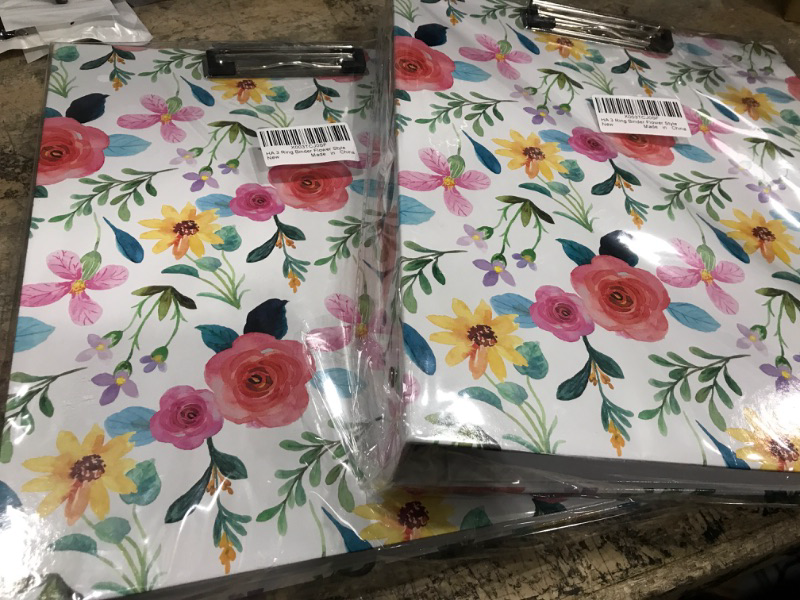 Photo 2 of 3 Ring Binder, 1 Inch Round Ring Binder with Sheet Protectors, Tab Dividers and File Folder Labels, Cute Clipboard Binders with 2 Pockets, Portfolio Binder Organizer for School Office Supplies   2 PACKS