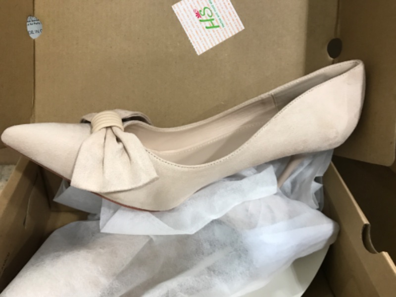 Photo 1 of COUTGO WOMENS BOW KNOT POINTED TOE SLIP ON  DRESS SHOES  SIZE 9.5