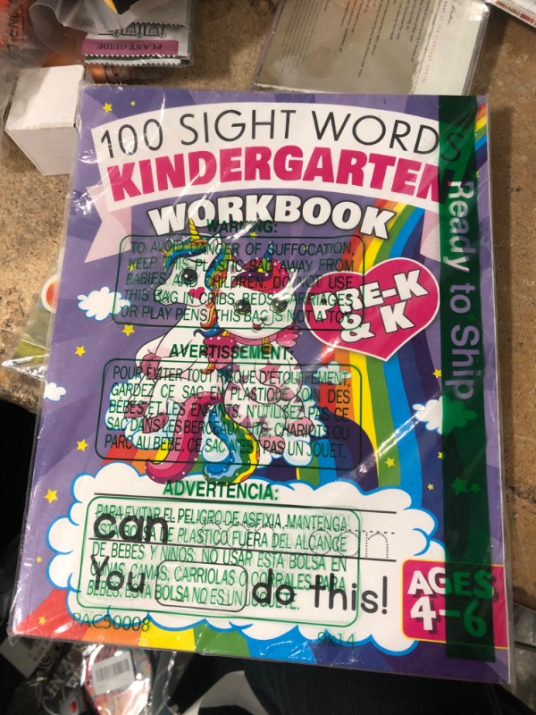 Photo 2 of 100 Sight Words Kindergarten Workbook Ages 4-6: A Whimsical Learn to Read & Write Adventure Activity Book for Kids with Unicorns, Mermaids, & More: ... Flash Cards! (Learning Activities Workbooks)