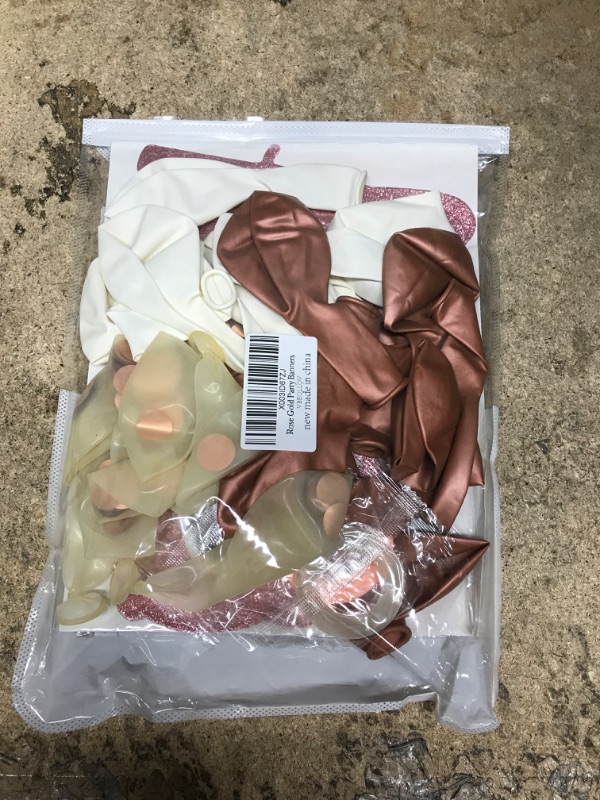 Photo 1 of Birthday Decorations Set with Glittery Happy Birthday Banner and Paper Fringe Wreath, Rose Gold Party Decorations Balloons and Confetti Balloons for Women Girl Birthday Party