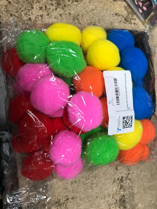 Photo 2 of 60 Pcs Reusable Water Balls, Reusable Water Balloons for Outdoor Toys and Games, Water Toys for Kids and Adults Boys and Girls - Summer Toys Ball for Pool and Backyard Fun Multicolor 60