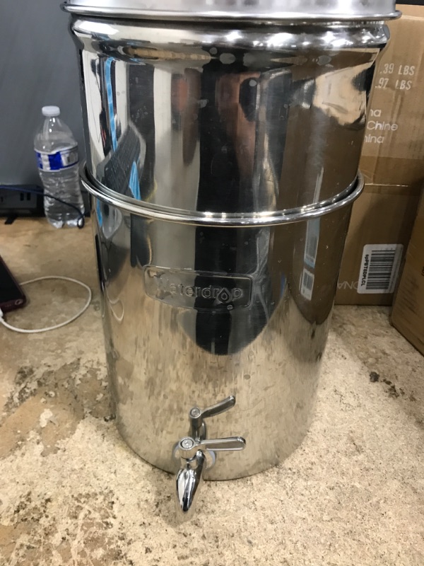 Photo 1 of  Gravity-Fed Stainless Steel Countertop Water Filter System 4.5 Gallon with 2 Authentic Black Berkey Elements BB9-2 Filters 4.5 Gal 