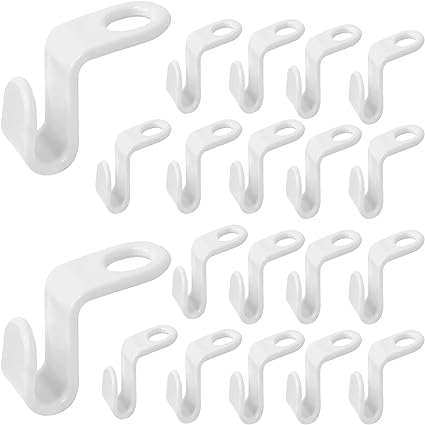 Photo 1 of 20pack White Hanger Hook, Plastic Hanger Connector, Hanger, Closet Organizer, Hanger Storage Space Wardrobe, Hanger Storage Space Hangers Connect to Organize Clothes.
