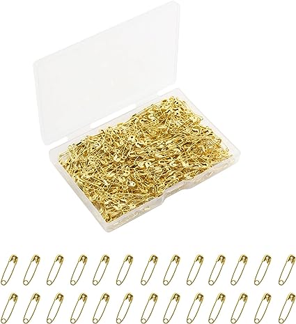 Photo 1 of 500Pcs Gold Safety Pins 19mm/0.75inch Small Safety Pins Steel Wire Mini Safety Pins for Clothes Sewing Handmade Jewelry Making Arts & Craft Garment Hang Tag Safety Pins for Home Office
