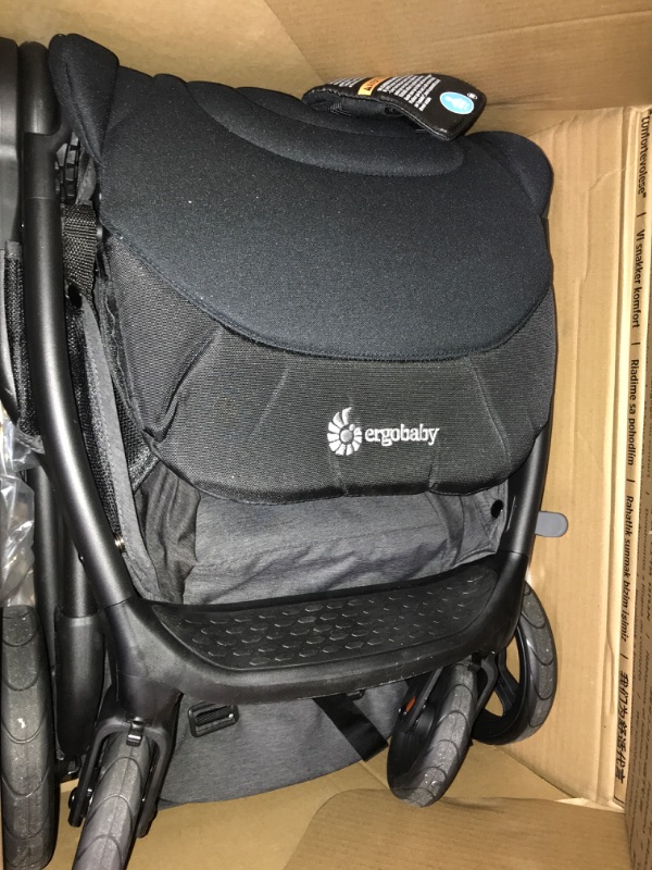 Photo 2 of Ergobaby Metro+ Compact Baby Stroller, Lightweight Umbrella Stroller Folds Down for Overhead Airplane Storage (Carries up to 50 lbs), Car Seat Compatible, Slate Grey