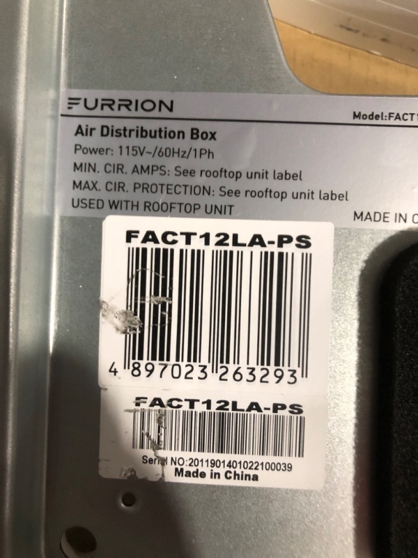 Photo 3 of * missing pieces and damage *
Furrion Chill RV AC Air Distribution Box for Electronic Control/Thermostat with LED Light - FACT12LA-PS