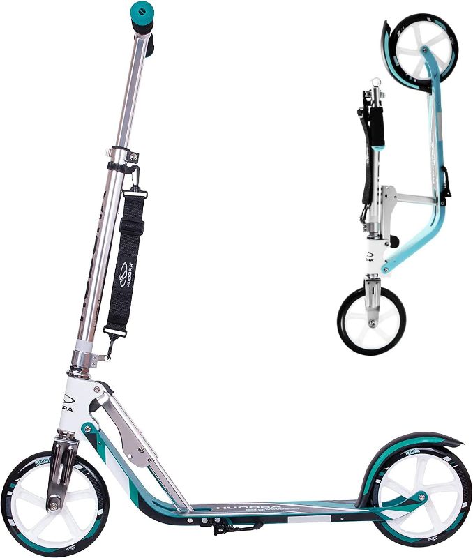 Photo 1 of HUDORA Scooter for Kids Ages 6-12 - Scooter for Kids 8 Years and Up, Scooters for Teens 12 Years and Up, Adult Scooter with Big Wheels, Lightweight Durable All-Aluminum Frame Scooter
