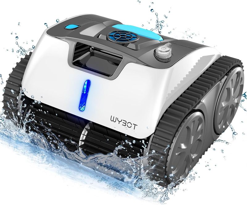 Photo 1 of *USED* PARTS ONLY* WYBOT Cordless Robotic Pool Cleaner, Ultra Strong Suction, Wall Climb Pool Vacuum with Intelligent Route Planning, Lasts 110Mins, Triple-Motor, Ideal for In-Ground Pools Up to 60 Feet