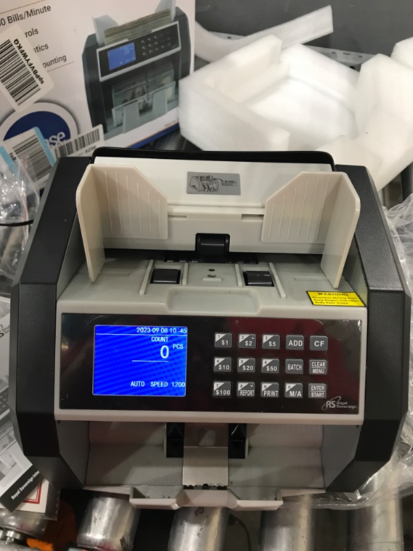 Photo 2 of ***PARTS ONLY NOT FUNCTIONAL***Royal Sovereign High Speed Currency Counter with Counterfeit Detection (RBC-ED250)