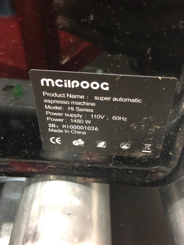 Photo 4 of * used item * does not power on * sold for parts/repair *
Mcilpoog Super Automatic Espresso Coffee Machine Bean To Cup Fully Automatic Espresso Machine 