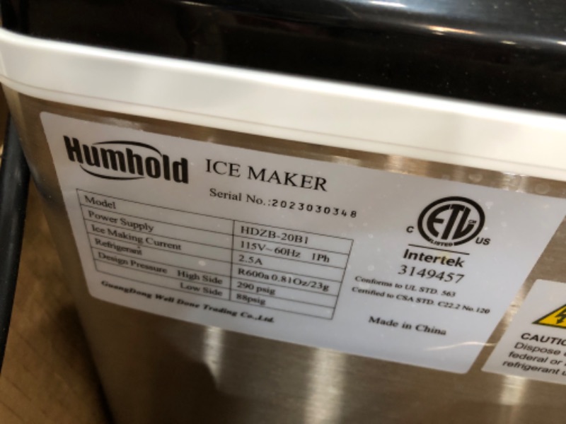 Photo 3 of **PARTS ONLY** HUMHOLD Nugget Ice Maker Countertop