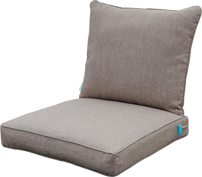 Photo 3 of 
QILLOWAY Polyester Outdoor Chair Cushion Set,Outdoor Cushions for Patio Furniture.Tan/Grey
Color:Tan/Grey