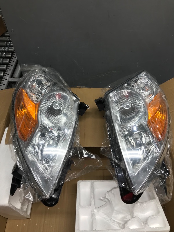 Photo 2 of 
ROADEAL for 2007-2009 Altima 4 Doors Sedan Halogen 07 08 09 Altima 4Dr Sedan Headlamps Left and Right Headlights Assembly Pair Chrome Housing with Amber...
