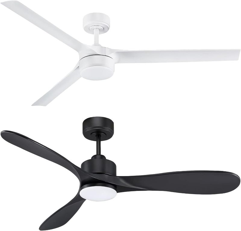 Photo 1 of 
Fan is White***cumilo 52 Inch Smart Outdoor Ceiling Fans with LED Lights (White) + 52 Inch Smart Outdoor Ceiling Fans with LED Lights 