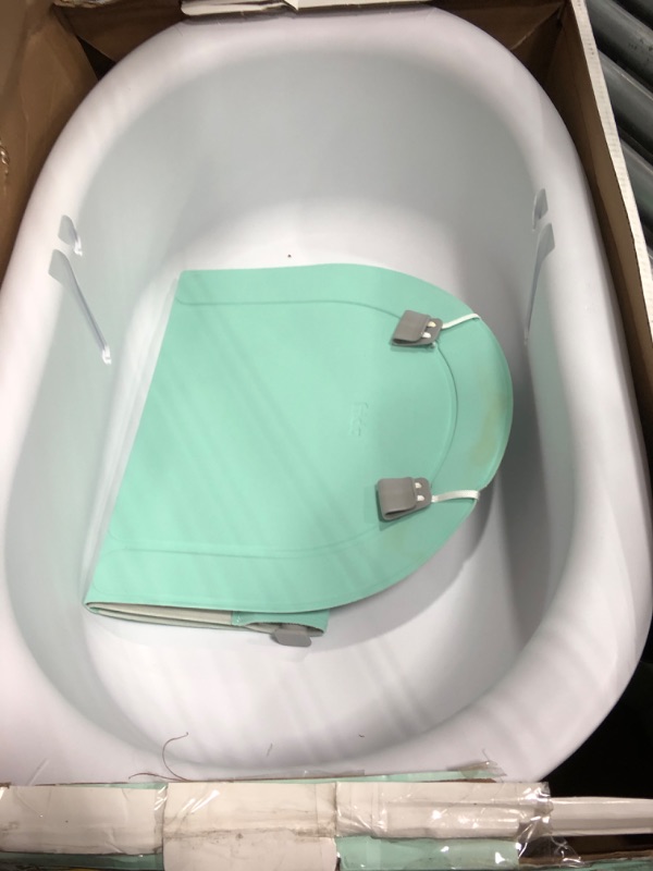 Photo 2 of 4-in-1 Grow-with-Me Bath Tub by Frida Baby Transforms Infant Bathtub to Toddler Bath Seat with Backrest for Assisted Sitting in Tub