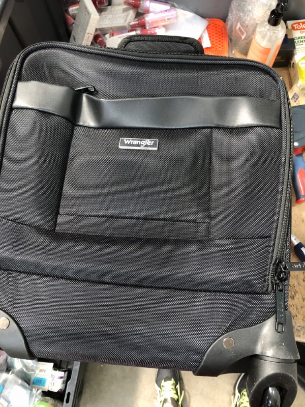Photo 1 of    Wrangler 15" Underseat Spinner Carry-On Luggage, Black