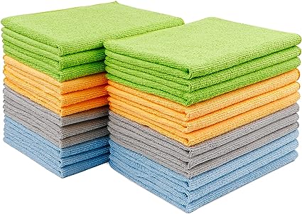 Photo 1 of AIDEA Microfiber Cleaning Cloth-24PK, Premium All-Purpose Microfiber Towels for Cars, Soft & Absorbent Car Cleaning Cloth, Lint Free Streak Free Wash Cloth for House, Kitchen, Car-(12in.x16in.)
