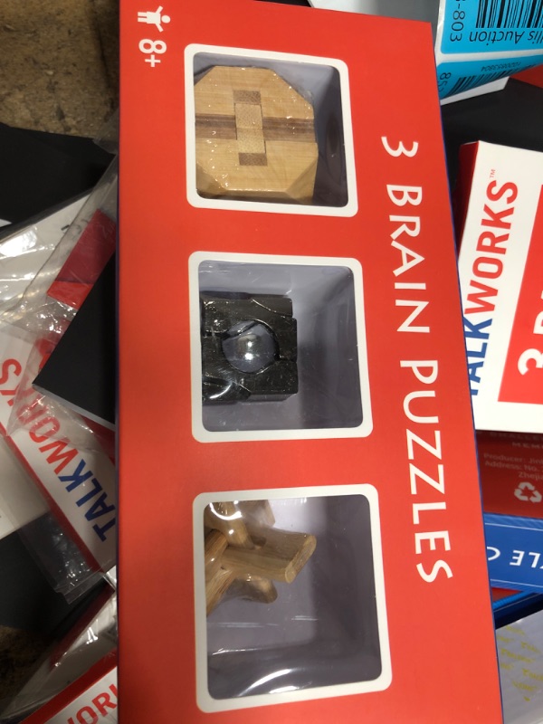 Photo 1 of Brain Teaser Puzzles, 3 in 1 Metal Disentanglement Unlock Puzzle Set for Adults and Kids (Classic Edition)
