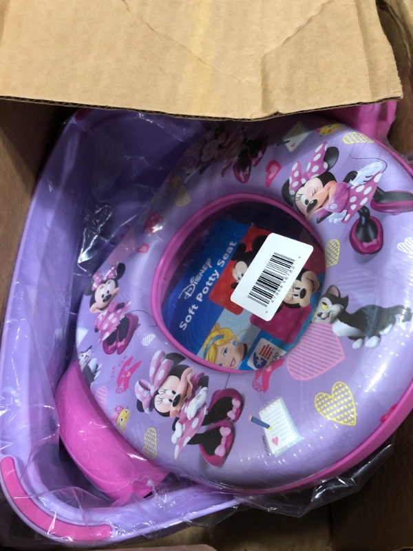 Photo 2 of Disney Minnie Mouse 2 Pc "Happy Helpers" Essential Potty Training Set - Soft Potty Seat, Step Stool