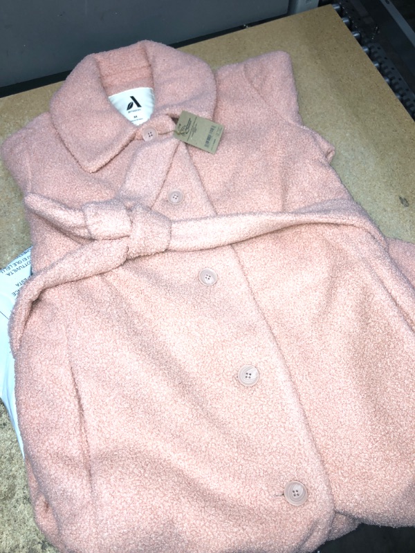 Photo 2 of Amazon Aware Women's Relaxed-Fit Recycled Polyester Sherpa Long Coat  Medium Rose