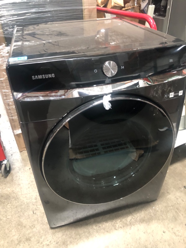 Photo 2 of Samsung DVE50A8800V 27 Inch Smart Electric Dryer with 7.5 cu. ft. Capacity, Wi-Fi Enabled, 19 Dry Cycles, 5 Temperature Settings, Steam Cycle, Energy Star Certified, SuperSpeed, VentSensor, Stainless Steel Drum, Drum Lighting, Wi-Fi Connection