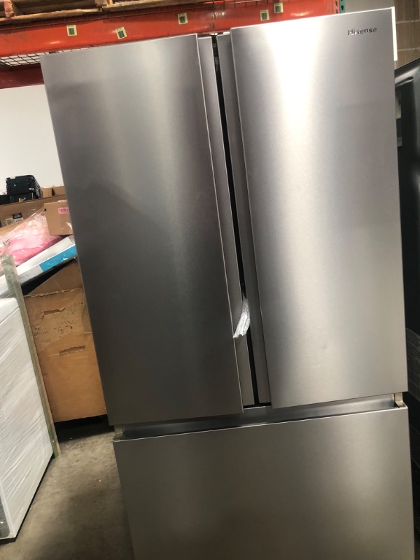 Photo 2 of Hisense 21.2-cu ft Counter-depth French Door Refrigerator with Ice Maker (Fingerprint Resistant Stainless Steel) ENERGY STAR