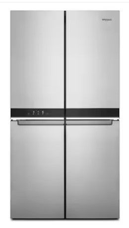 Photo 1 of Whirlpool 19.4-cu ft 4-Door Counter-depth French Door Refrigerator with Ice Maker (Fingerprint-resistant Stainless Finish) ENERGY STAR