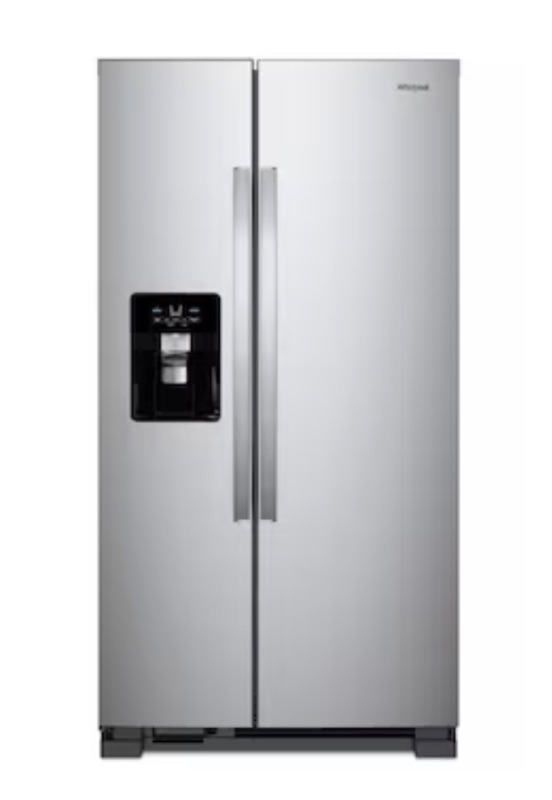 Photo 1 of Whirlpool 21.4-cu ft Side-by-Side Refrigerator with Ice Maker (Fingerprint Resistant Stainless Steel)