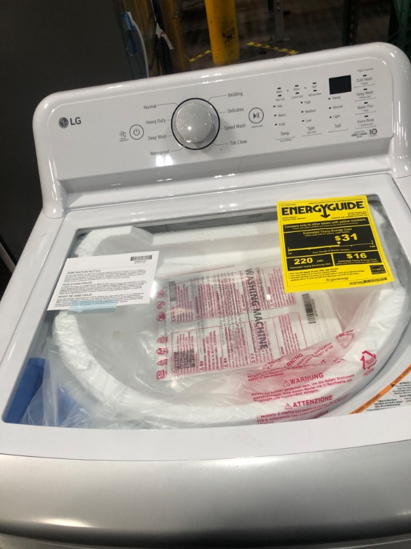 Photo 8 of LG ColdWash 5-cu ft High Efficiency Impeller Top-Load Washer (White) ENERGY STAR