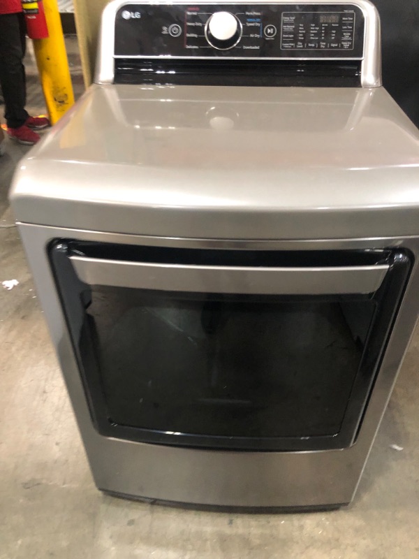 Photo 2 of LG EasyLoad 7.3-cu ft Smart Electric Dryer (Graphite Steel) ENERGY STAR