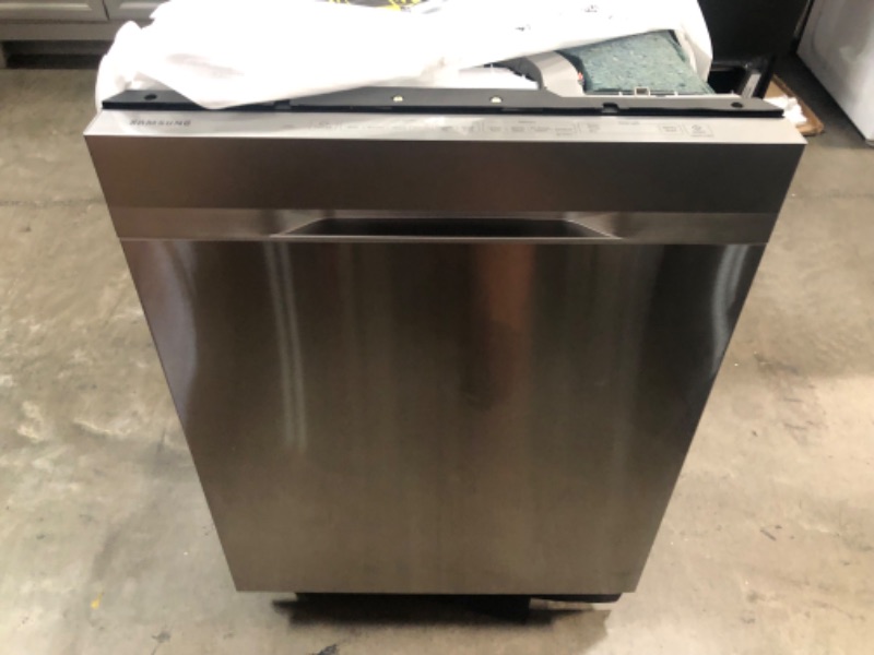Photo 1 of Samsung StormWash Top Control 24-in Built-In Dishwasher With Third Rack (Fingerprint Resistant Stainless Steel), 48-dBA