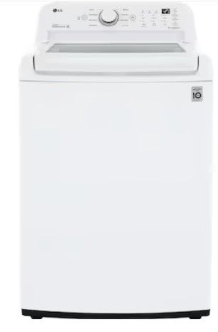 Photo 1 of LG ColdWash 4.5-cu ft Impeller Top-Load Washer (White)