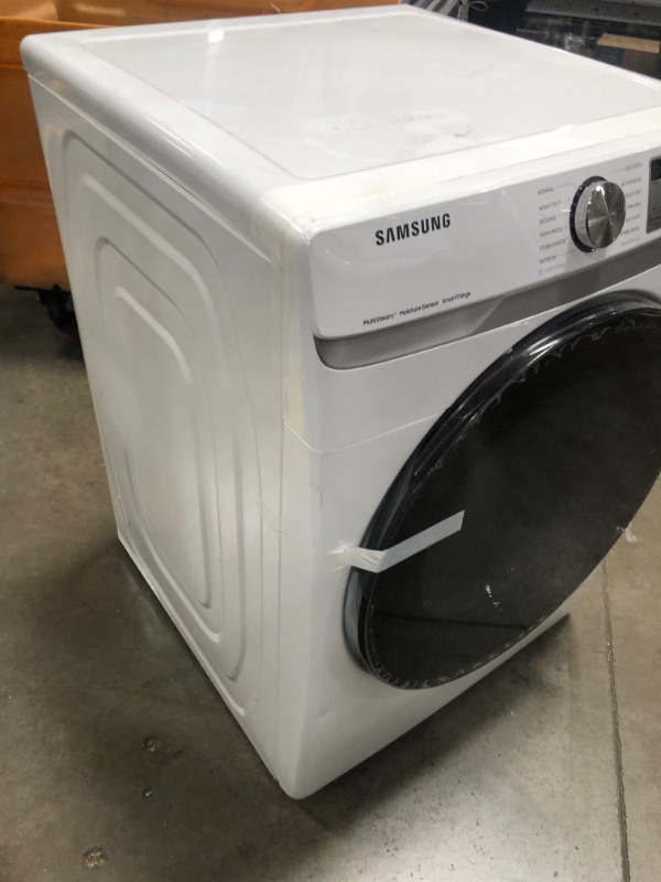 Photo 2 of Samsung 7.5-cu ft Stackable Steam Cycle Smart Electric Dryer (White)