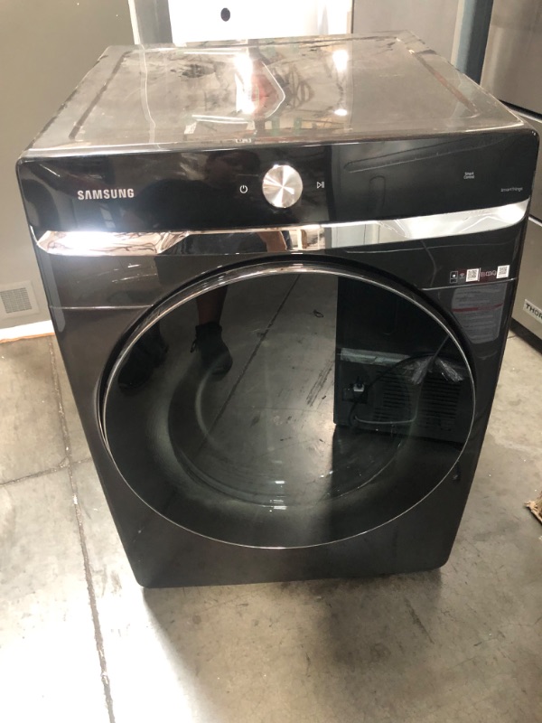 Photo 5 of 7.5 cu. ft. Smart Dial Electric Dryer with Super Speed Dry in Brushed Black
