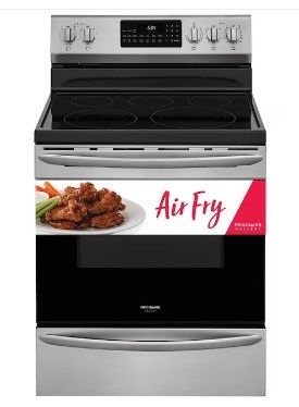 Photo 1 of Frigidaire Gallery 30-in Smooth Surface 5 Elements 5.7-cu ft Self-Cleaning Air Fry Convection Oven Freestanding Electric Range (Fingerprint Resistant Stainless Steel)