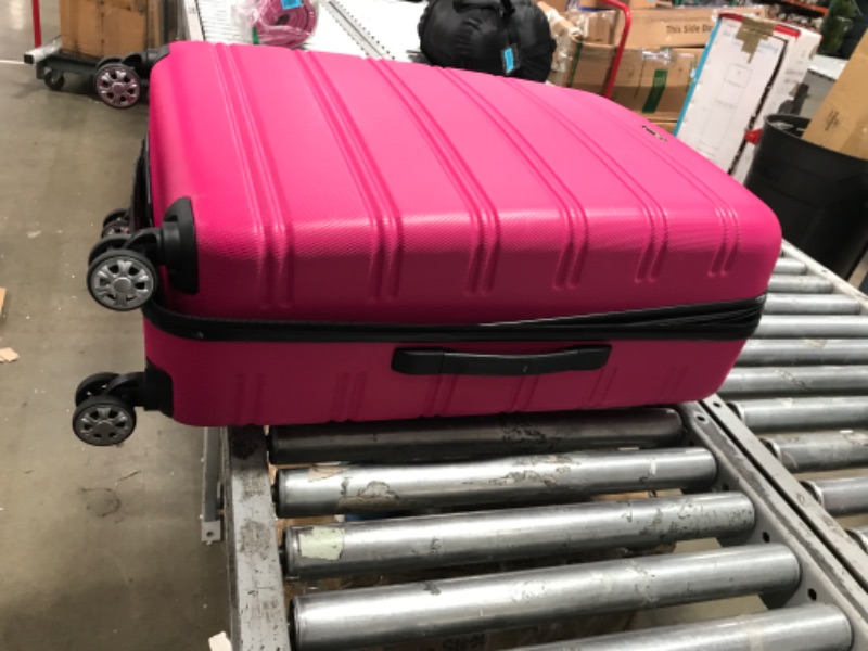 Photo 2 of Rockland Melbourne Hardside Expandable Spinner Wheel Luggage, Magenta, 2-Piece Set (20/28)
