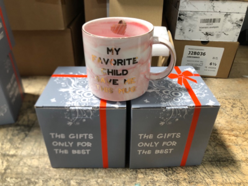 Photo 2 of 3 PACK Jemo Mothers Day Best Gifts for Mom Grandma Women Seniors-This Funny 12oz Pink Ceramic Mug - Christmas Thanksgiving Birthday Anniversary Retirement Present from Daughter Son Kids